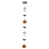 Ghirlanda decorativa de Halloween cu dovleci, fantome si paianjeni, 2m, CMCLASS