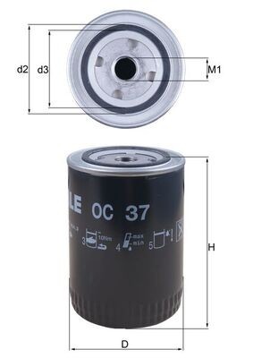 MAHLE OC 37 Filtru ulei foto