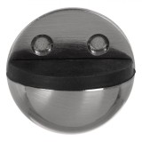Opritor Ușă Metalic Podea, 4.5x2.5cm, Montaj Adeziv/Șuruburi, Antizg&acirc;rieturi, Silentios
