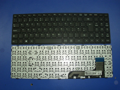 Tastatura laptop noua LENOVO Ideapad 100 15 Black Frame Black UK (Win 8) foto