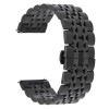 Curea otel inoxidabil, compatibila Huawei Watch Fit 3, adaptor inclus, telescoape Quick Release, Negru