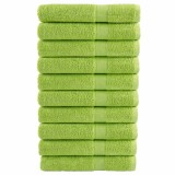 VidaXL Prosoape premium SOLUND 10 buc. verde măr 100x200 cm 600 gsm