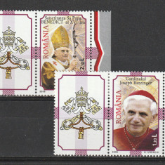 Papa Benedict cu vinieta ,nr lista 1690c, Romania.