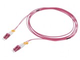 Patch cord fibră OM4 LC/UPC 2m LSZH roz, Logilink