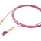Patch cord fibră OM4 LC/UPC 2m LSZH roz