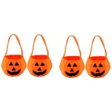 Set 4 gentuțe Halloween, portocaliu/negru, 20x13x15cm