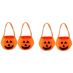 Set 4 gentuțe Halloween, portocaliu/negru, 20x13x15cm