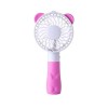 Mini ventilator portabil cu urechi urs, 4.5 W, USB, acumulator inclus, Roz, Oem