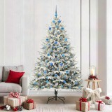 vidaXL Brad de Crăciun artificial pre-luminat cu set de bile Verde 3395413