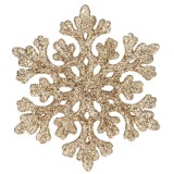 Decoratiune brad fulg de zapada, set 8 bucati, 8cm, auriu Household NewTrend