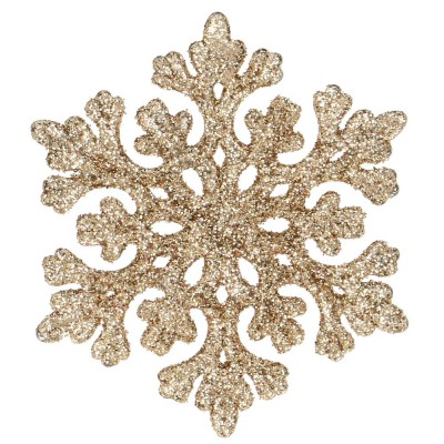 Decoratiune brad fulg de zapada, set 8 bucati, 8cm, auriu Household NewTrend foto