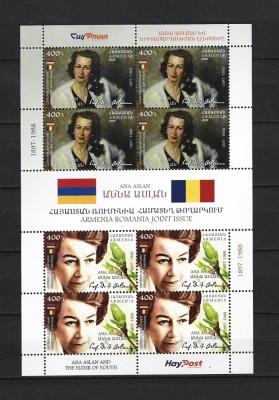 ROMANIA 2023-ANA ASLAN, EMISIUNE COMUNA ARMENIA-ROMANIA, MINICOALA, MNH-LP 2411 foto
