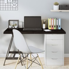 Gossi blat de masa maro 120x60x(2-4) cm, lemn masiv stejar tratat