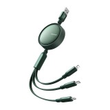 Cablu 3-In-1 Usb La Usb-C / Lightning / Micro Usb, Mcdodo Ca-7257, 3.5A, 1.2M (Verde)