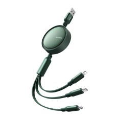 Cablu 3-In-1 Usb La Usb-C / Lightning / Micro Usb, Mcdodo Ca-7257, 3.5A, 1.2M (Verde)