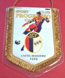 Fanion fotbal - SPORT CLUB PROGRESSO CALCIO CASTEL MAGGIORE (Italia) - folie de protectie si dimensiuni 27X16 cm