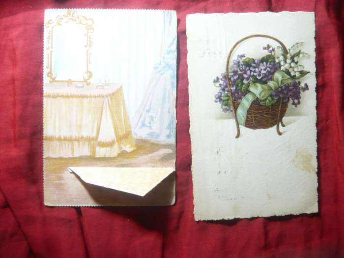 2 Felicitari Romania , anii '20 ,1 circulata la Sibiu ,a2a depozit Maier&amp;Stern