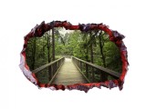 Cumpara ieftin Autocolant decorativ, Gaura in perete, Natura si peisaje, Multicolor, 85 cm, 2648ST-1, Oem