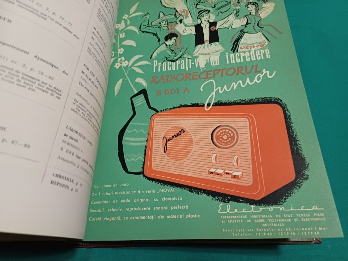 REVISTA AUTOMATICA ȘI ELECTRONICA* COLIGAT NR. 1-6* 1961 *BJ