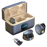 Microfoane Lavaliera Wireless Q8, Autonomie baterie 40 ore, Reducere zgomot exterior, Iphone &amp; Android