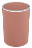 Cos de gunoi cu capac batant, Wenko, Inca, 5 L, 18.5 x 25.5 x 18.5 cm, plastic, roz