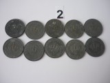 5 LEI 1942 LOT 10 BUCATI: Nr 2; Nr 3; Nr 4; Nr 9.