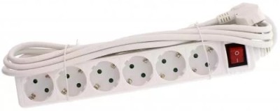 Prelungitor 6 prize 3m cu intrerupator cablu 3xG1.5mmp Well foto