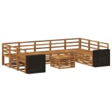 vidaXL Set canapele gradina 10 piese lemn masiv acacia natural