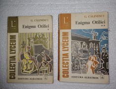 CY - George CALINESCU &quot;Enigma Otiliei&quot; / 2 Vol. / Volumele I + II