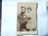Fotografie cca 1900 pe suport carton cu reclama Bucarest Fotograf Louis