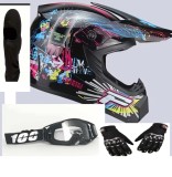 Cumpara ieftin Set casca moto-atv-trotineta-enduro+Ochelari+Manusi+Cagula ,marimi disponibile S,M ,L si XL