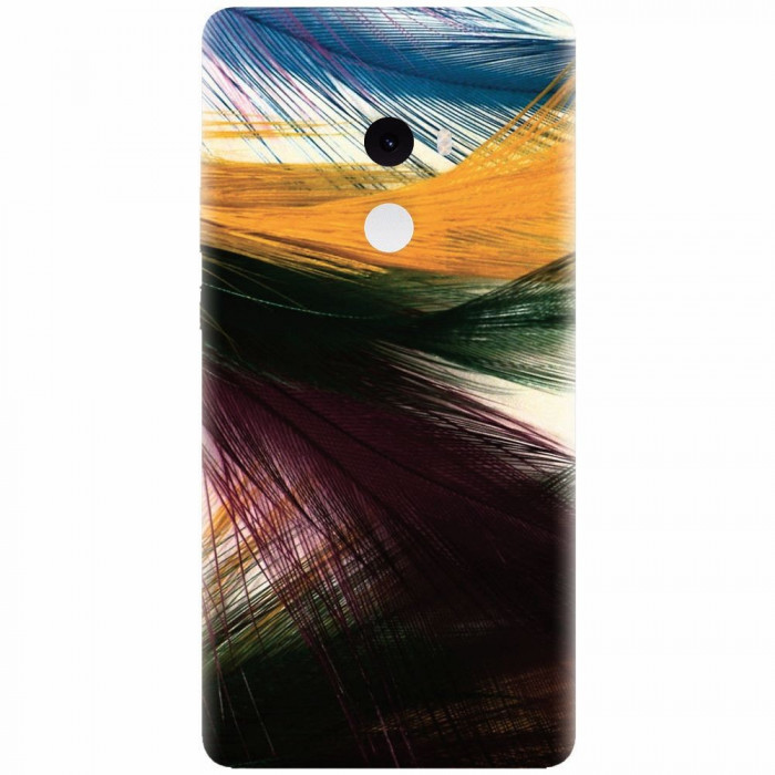 Husa silicon pentru Xiaomi Mi Mix 2, Colorful Peacock Feathers