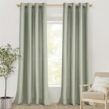Cumpara ieftin Set 2 Draperii, 140 x 220 cm, Prindere cu Inele, Verde Saga - CN