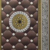 Cumpara ieftin Tapet Versace Kontinent Auriu Maro Imitatie Piele 53cm x 10m Semilavabil Dormitor Living