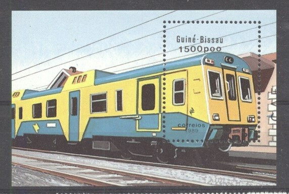 Guinee Bissau 1989 Trains, perf. sheet, MNH M.239