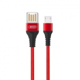 Cablu de date XO - NB118, USB - Apple (Lightning), 2.1A, 1m, Rosu Blister