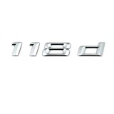 Emblema 118d pentru spate portbagaj BMW, chrom