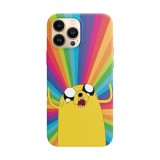 Husa compatibila cu Apple iPhone 13 Pro Max model Rainbow Jake Adventure Time, Silicon, TPU, Viceversa, Transparent, Carcasa