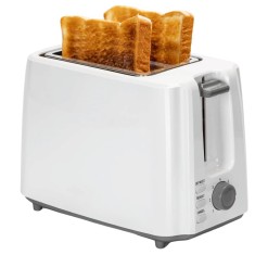 Prajitor de Paine Warrior, 750 W, 2 Felii, 7 Niveluri de Rumenire, Functie Decongelare/Reincalzire, Alb