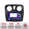 Navigatie Dacia Sandero Logan2012-2020 C-sandero Android Octa Core Ecran 2K QLED GPS 4G 4+32GB 360 kit-sandero+EDT-E409-2K CarStore Technology