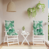 Perne de scaun spatar &icirc;nalt, 2 buc, model frunze, textil Oxford GartenMobel Dekor, vidaXL