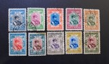 Persia (Iran) 1911&ndash;1915 - Set Generos 10 Timbre Clasice Dinastia Qajar &bdquo;Portretul Oficial Ahmad Shah Qajar &icirc;n Uniformă Militar-Regală&rdquo; -CLF1