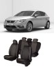 Huse scaune auto dedicate Seat Leon 2013 - 2019 Premium cu insertii piele