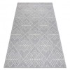 Covor sisal Flat 48731637 Pătrate caro, geometriai gri / cremă, 80x150 cm