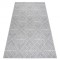 Covor sisal Flat 48731637 Pătrate caro, geometriai gri / cremă, 80x150 cm