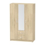 Cumpara ieftin Dulap cu trei usi Dillion melamina sonoma 120x52x190 cm