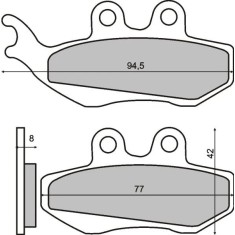 Placute frana fata scuter Piaggio Hexagon 125cc