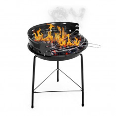 Gratar Rotund Mic Portabil pentru Casa, Gradina sau Camping, Diametru Grill 33cm