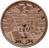 Romania 1 Leu 2025 - Universitatea de Medicină - George Emil Palade, in folder BNR, Tombac, KM-New UNC !!!
