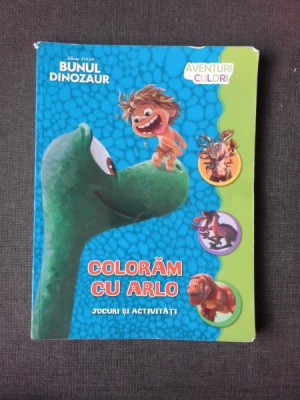 BUNUL DINOZAUR, COLORAM CU ARLO (CARTE DE COLORAT) foto